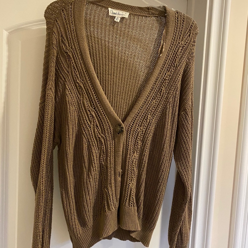 Boyfriend Cardigan Taupe Color Size XL
